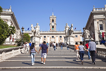 Steps to Piazza del Campidoglio, Capitol, Rome, Lazio, Italy, Europe