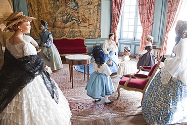 The Vauban's Lounge Room, Chateau d'Usse, Indre et Loire, Loire Valley, France, Europe