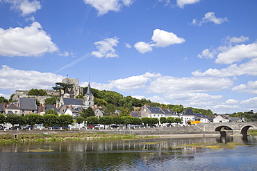 Montrichard and the Cher River, Loir-et-Cher, Loire Valley, France, Europe