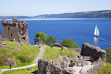 Urquhart Castle, Loch Ness, Highlands, Scotland, United Kingdom, Europe