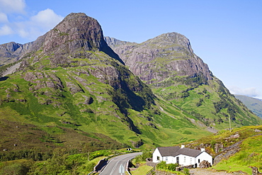 Empty road in Glen Coe, Highlands, Scotland, United Kingdom, Europe