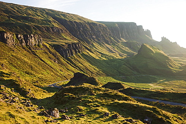 The Quiraing mountain, Isle of Skye, Inner Hebrides, Scotland, United Kingdom, Europe