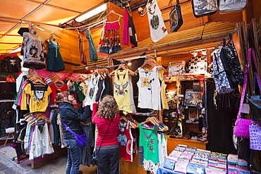 Girls shopping, Camden Lock Market, Camden, London, England, United Kingdom, Europe