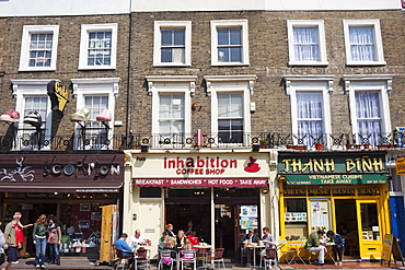 Outdoor restaurants, Camden High Street, Camden, London, England, United Kingdom, Europe