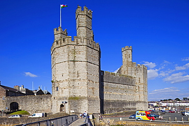 Caernarfon Castle, UNESCO World Heritage Site, Caernarfon, Gwynedd, Wales, United Kingdom, Europe