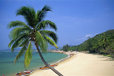 Beach scene at Tianya-Haijiao Tourist Zone, Sanya, Hainan Island, China, Asia