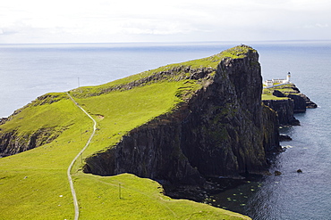 Neist Point Lighthouse, Isle of Skye, Highland Region, Scotland, United Kingdom, Europe