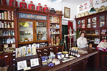 General store interior, Blists Hill Victorian Town Museum, Coalport, Ironbridge Gorge, Shropshire, England, United Kingdom, Europe