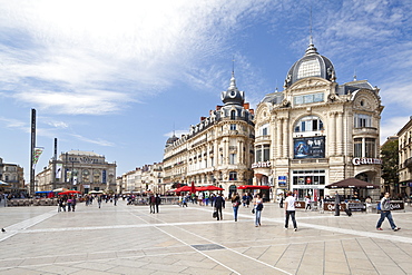 The Place de la Comedie, Montpellier, Languedoc-Roussillon, France, Europe