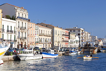 The waterfront at Setes, Languedoc-Roussillon, France, Europe