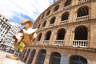 The famous bullring, Plaza de Toros, in Valencia, Spain, Europe