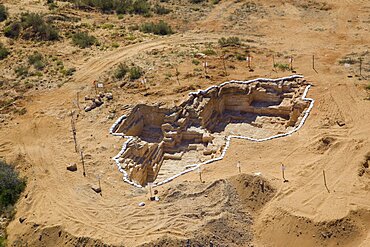 An archaeological excavation near the modern city of Or Akiva on the Coastal Plain