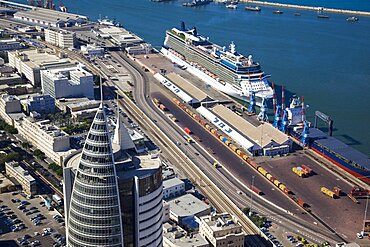 The luxury passenger ship of Celebrity Equinox docking in the port of Haifa