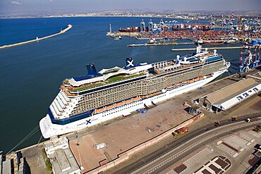 The luxury passenger ship of Celebrity Equinox docking in the port of Haifa