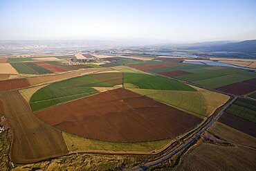 Aerial agricultre fields of the Jezreel valley, Israel