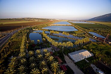 Aerial agriculture fields of the Harod valley, Israel