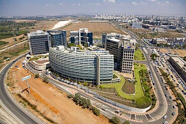 Aerial Business buildings of Petah Tiqwa, Israel