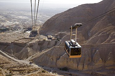 cable car of the archeologic site of Masada, Israel