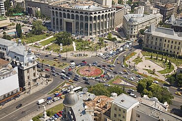 Aerial modern city of Bucharest in Romania, Romania