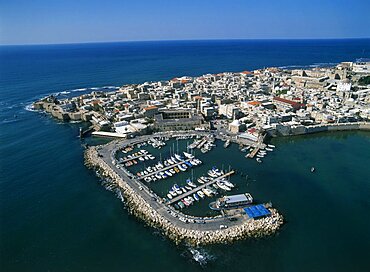 Aerial old city of Acre, Israel