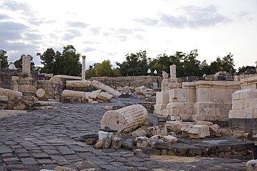 ruins of the Roman city of Beit Shean in the Jordan valley, Israel