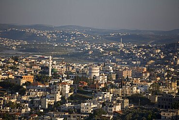 Aerial arab village of Baqa El Gharbiya, Israel