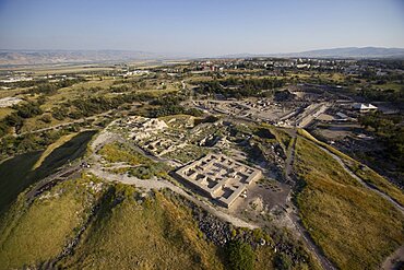 Aerial ruins of the ancient city of Beit Shean, Israel