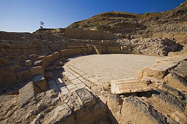 Roman amphitheater of the ancient city of Tiberias in the Galilee, Israel