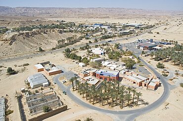 Aerial photograph of Kibutz Yotvata in the Arava, Israel