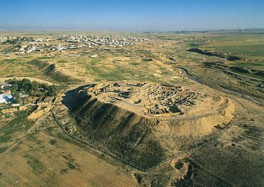 Aerial biblical city of Beersheba, Israel