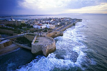 Aerial old city of Acre, Israel