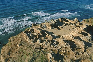 Aerial castle of Arsuf in the coastal plain, Israel