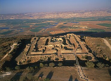 Aerial Castle of Belvoir in the Jordan Valley, Israel