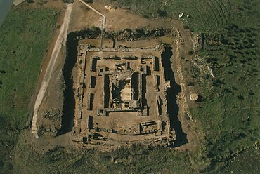 Aerial Castle of Belvoir in the Jordan valley, Israel