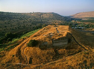 Aerial view of the ruins of Mezad Ateret, Israel