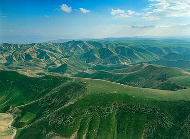 Aerial view of the Judea Desert, Israel