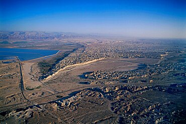 Aerial southern basin of the Dead sea, Israel