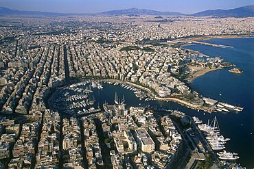 Aerial Zea marina in the Greek city of Piraeus