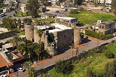 Aerial city of Tiberias in the Sea of Galilee, Israel