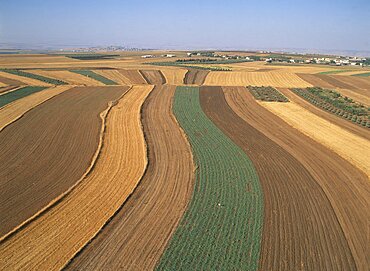 Aerial agriculture fields of the Jezreel valley, Israel