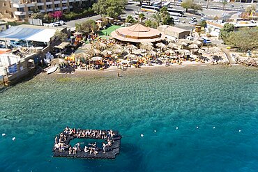 Aerial photograph of a beach in Eilat, Israel