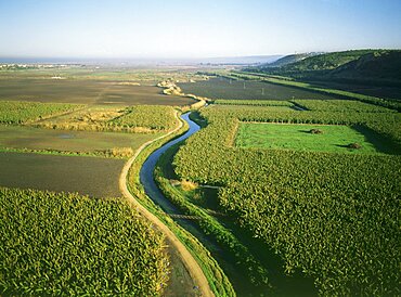 Aerial Agriculture fields of the northern Coastal plain, Israel