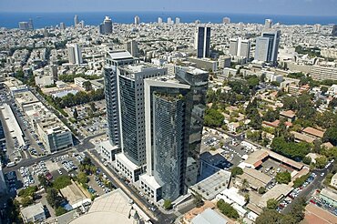 Aerial photograph of Tel Aviv's downtown, Israel