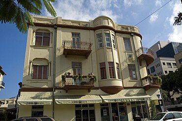 old Bauhaus buildings in Tel Aviv, Israel