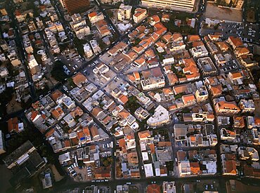 Aerial Shabazi neighborhood in southern Tel Aviv, Israel