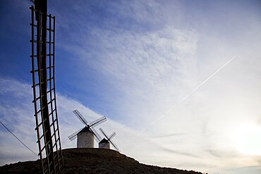 Famous windmills of the city of consuegra in the province of toledo, castilla la mancha, Spain