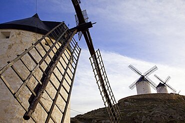 Famous windmills of the city of consuegra in the province of toledo, castilla la mancha, Spain