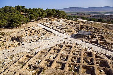 Aerial photograph of the archeologic site of sepphoris in the lower galilee, Israel