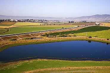 Aerial photograph of the landscape of the lower galilee, Israel
