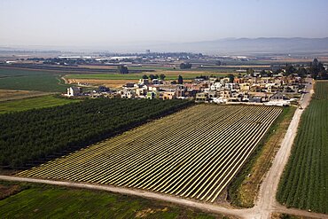 Aerial photograph of the landscape of the lower galilee, Israel